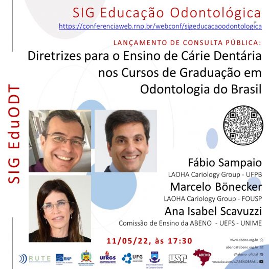 CONSULTA PÚBLICA: Diretrizes para o Ensino de Cárie Dentária nos Cursos de Graduação em Odontologia do Brasil