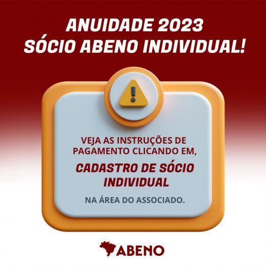 Anuidade 2023 Sócio ABENO Individual!