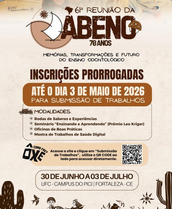 Prazo prorrogado para submissão de trabalhos da 61ª Reunião da ABENO
